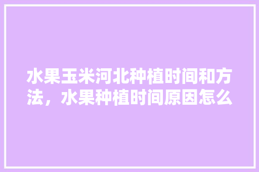 水果玉米河北种植时间和方法，水果种植时间原因怎么写。 水果玉米河北种植时间和方法，水果种植时间原因怎么写。 水果种植