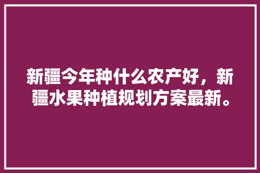 新疆今年种什么农产好，新疆水果种植规划方案最新。 新疆今年种什么农产好，新疆水果种植规划方案最新。 蔬菜种植