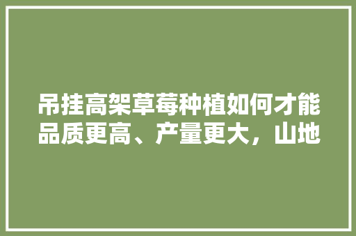 吊挂高架草莓种植如何才能品质更高、产量更大，山地阶梯种植水果好吗视频。 吊挂高架草莓种植如何才能品质更高、产量更大，山地阶梯种植水果好吗视频。 水果种植