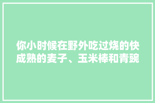 你小时候在野外吃过烧的快成熟的麦子、玉米棒和青豌豆吗？现在还想吃那个味道吗，盐城水果山芋种植时间表。 你小时候在野外吃过烧的快成熟的麦子、玉米棒和青豌豆吗？现在还想吃那个味道吗，盐城水果山芋种植时间表。 水果种植