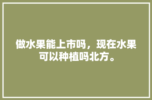 做水果能上市吗，现在水果可以种植吗北方。 做水果能上市吗，现在水果可以种植吗北方。 水果种植