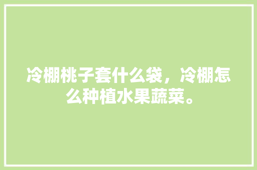 冷棚桃子套什么袋，冷棚怎么种植水果蔬菜。 冷棚桃子套什么袋，冷棚怎么种植水果蔬菜。 家禽养殖