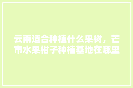 云南适合种植什么果树，芒市水果柑子种植基地在哪里。 云南适合种植什么果树，芒市水果柑子种植基地在哪里。 家禽养殖