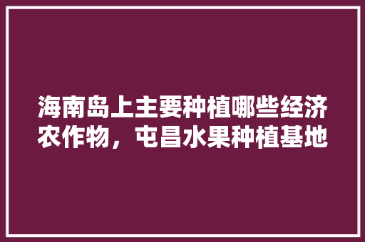 海南岛上主要种植哪些经济农作物，屯昌水果种植基地。 海南岛上主要种植哪些经济农作物，屯昌水果种植基地。 蔬菜种植