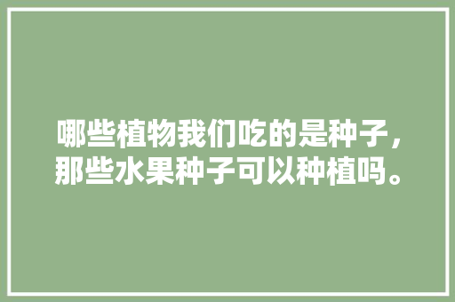 哪些植物我们吃的是种子，那些水果种子可以种植吗。 哪些植物我们吃的是种子，那些水果种子可以种植吗。 畜牧养殖