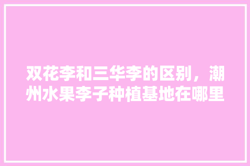 双花李和三华李的区别，潮州水果李子种植基地在哪里。 双花李和三华李的区别，潮州水果李子种植基地在哪里。 蔬菜种植