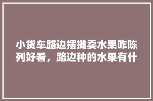 小货车路边摆摊卖水果咋陈列好看，路边种的水果有什么危害。 小货车路边摆摊卖水果咋陈列好看，路边种的水果有什么危害。 土壤施肥