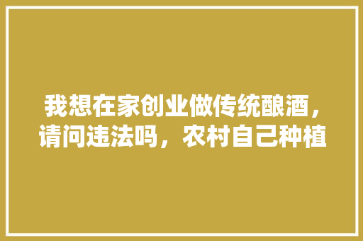 我想在家创业做传统酿酒，请问违法吗，农村自己种植水果违法吗知乎。 我想在家创业做传统酿酒，请问违法吗，农村自己种植水果违法吗知乎。 蔬菜种植