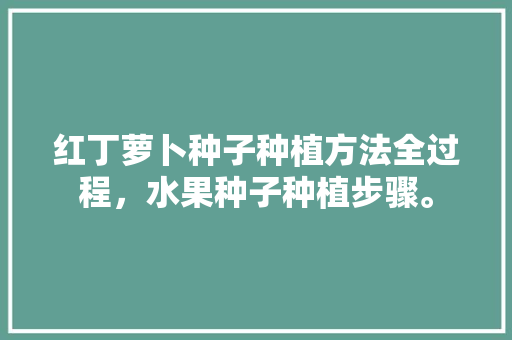 红丁萝卜种子种植方法全过程，水果种子种植步骤。 红丁萝卜种子种植方法全过程，水果种子种植步骤。 水果种植