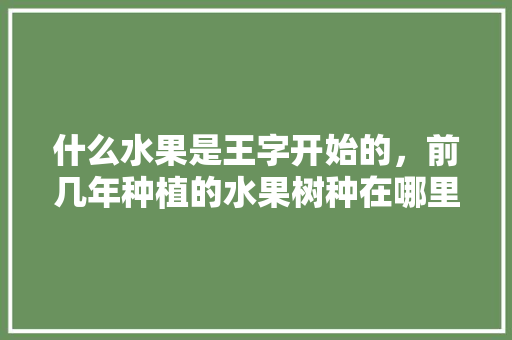 什么水果是王字开始的，前几年种植的水果树种在哪里。 什么水果是王字开始的，前几年种植的水果树种在哪里。 水果种植