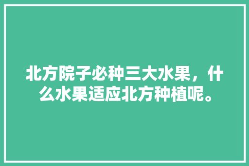 北方院子必种三大水果，什么水果适应北方种植呢。 北方院子必种三大水果，什么水果适应北方种植呢。 蔬菜种植