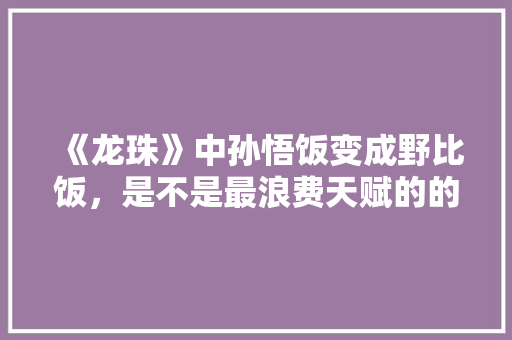 《龙珠》中孙悟饭变成野比饭，是不是最浪费天赋的的人，乐平水果西瓜种植基地。 《龙珠》中孙悟饭变成野比饭，是不是最浪费天赋的的人，乐平水果西瓜种植基地。 水果种植