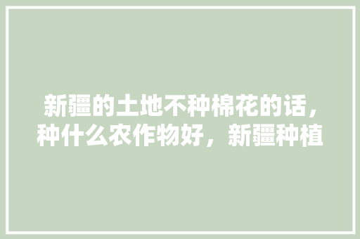 新疆的土地不种棉花的话，种什么农作物好，新疆种植啥水果好呢。 新疆的土地不种棉花的话，种什么农作物好，新疆种植啥水果好呢。 水果种植