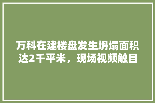 万科在建楼盘发生坍塌面积达2千平米，现场视频触目惊心，豆腐渣工程事件你怎么看，种植水果树倒塌视频大全。 万科在建楼盘发生坍塌面积达2千平米，现场视频触目惊心，豆腐渣工程事件你怎么看，种植水果树倒塌视频大全。 家禽养殖