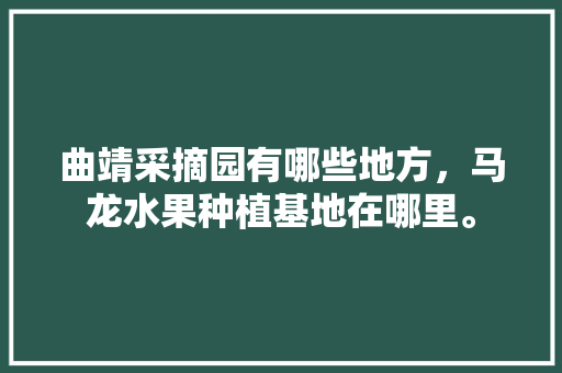 曲靖采摘园有哪些地方，马龙水果种植基地在哪里。 曲靖采摘园有哪些地方，马龙水果种植基地在哪里。 蔬菜种植