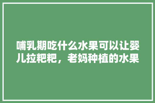 哺乳期吃什么水果可以让婴儿拉粑粑，老妈种植的水果说说。 哺乳期吃什么水果可以让婴儿拉粑粑，老妈种植的水果说说。 蔬菜种植