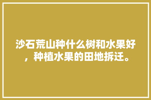 沙石荒山种什么树和水果好，种植水果的田地拆迁。 沙石荒山种什么树和水果好，种植水果的田地拆迁。 畜牧养殖