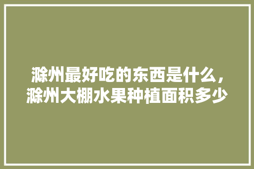 滁州最好吃的东西是什么，滁州大棚水果种植面积多少。 滁州最好吃的东西是什么，滁州大棚水果种植面积多少。 水果种植