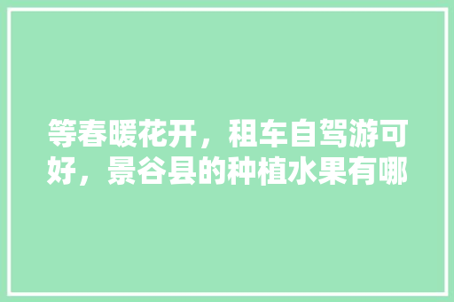 等春暖花开，租车自驾游可好，景谷县的种植水果有哪些。 等春暖花开，租车自驾游可好，景谷县的种植水果有哪些。 水果种植