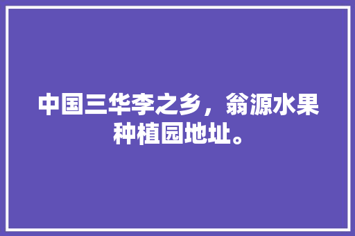 中国三华李之乡，翁源水果种植园地址。 中国三华李之乡，翁源水果种植园地址。 水果种植