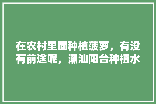 在农村里面种植菠萝，有没有前途呢，潮汕阳台种植水果好吗视频。 在农村里面种植菠萝，有没有前途呢，潮汕阳台种植水果好吗视频。 水果种植