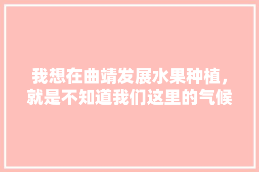 我想在曲靖发展水果种植，就是不知道我们这里的气候条件适合种什么样的水果啊，曲靖水果种植政策最新。 我想在曲靖发展水果种植，就是不知道我们这里的气候条件适合种什么样的水果啊，曲靖水果种植政策最新。 水果种植