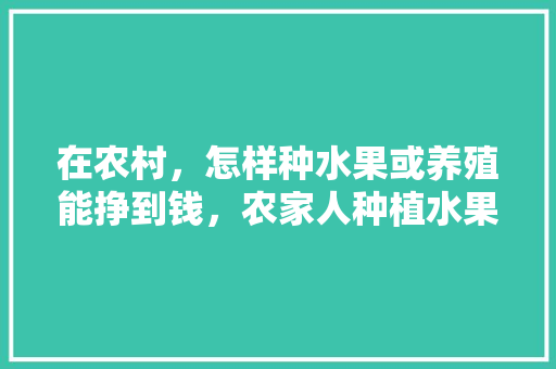 在农村，怎样种水果或养殖能挣到钱，农家人种植水果的好处。 在农村，怎样种水果或养殖能挣到钱，农家人种植水果的好处。 家禽养殖