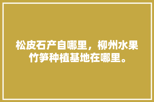 松皮石产自哪里，柳州水果竹笋种植基地在哪里。 松皮石产自哪里，柳州水果竹笋种植基地在哪里。 家禽养殖