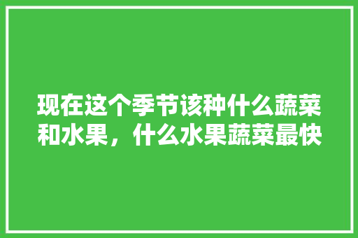 现在这个季节该种什么蔬菜和水果，什么水果蔬菜最快种植成熟。 现在这个季节该种什么蔬菜和水果，什么水果蔬菜最快种植成熟。 水果种植