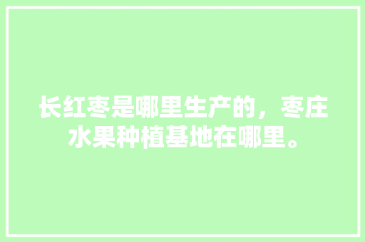 长红枣是哪里生产的，枣庄水果种植基地在哪里。 长红枣是哪里生产的，枣庄水果种植基地在哪里。 水果种植