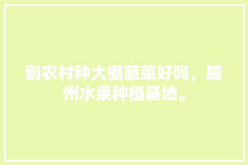 到农村种大棚蔬菜好吗，滕州水果种植基地。 到农村种大棚蔬菜好吗，滕州水果种植基地。 家禽养殖