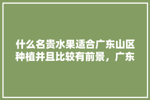 什么名贵水果适合广东山区种植并且比较有前景，广东免费种植水果的地方。 什么名贵水果适合广东山区种植并且比较有前景，广东免费种植水果的地方。 蔬菜种植