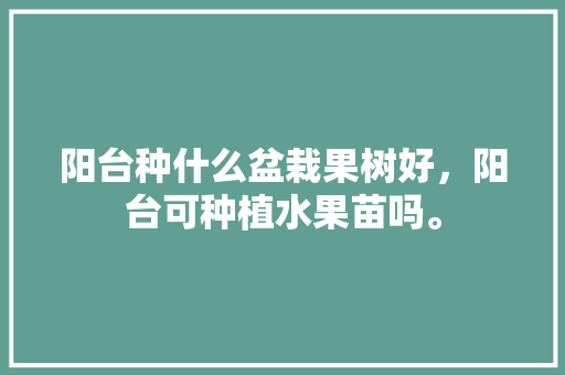 阳台种什么盆栽果树好，阳台可种植水果苗吗。 阳台种什么盆栽果树好，阳台可种植水果苗吗。 蔬菜种植