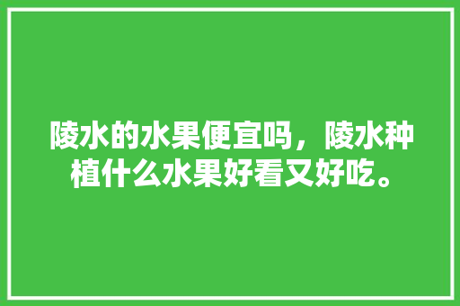 陵水的水果便宜吗，陵水种植什么水果好看又好吃。 陵水的水果便宜吗，陵水种植什么水果好看又好吃。 蔬菜种植