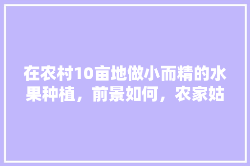 在农村10亩地做小而精的水果种植，前景如何，农家姑娘水果种植视频。 在农村10亩地做小而精的水果种植，前景如何，农家姑娘水果种植视频。 土壤施肥