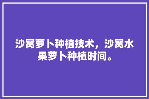 沙窝萝卜种植技术，沙窝水果萝卜种植时间。 沙窝萝卜种植技术，沙窝水果萝卜种植时间。 畜牧养殖