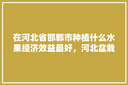 在河北省邯郸市种植什么水果经济效益最好，河北盆栽水果种植基地。 在河北省邯郸市种植什么水果经济效益最好，河北盆栽水果种植基地。 畜牧养殖