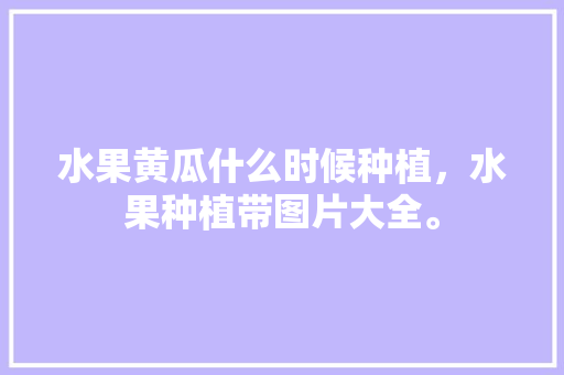 水果黄瓜什么时候种植，水果种植带图片大全。 水果黄瓜什么时候种植，水果种植带图片大全。 土壤施肥