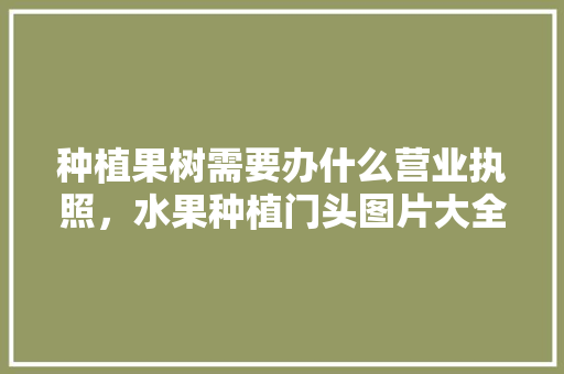 种植果树需要办什么营业执照，水果种植门头图片大全。 种植果树需要办什么营业执照，水果种植门头图片大全。 水果种植