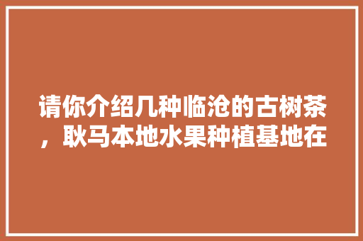 请你介绍几种临沧的古树茶，耿马本地水果种植基地在哪里。 请你介绍几种临沧的古树茶，耿马本地水果种植基地在哪里。 土壤施肥