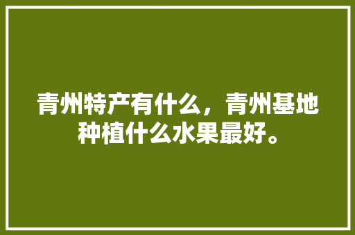 青州特产有什么，青州基地种植什么水果最好。 青州特产有什么，青州基地种植什么水果最好。 水果种植