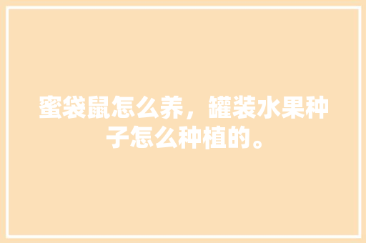 蜜袋鼠怎么养，罐装水果种子怎么种植的。 蜜袋鼠怎么养，罐装水果种子怎么种植的。 蔬菜种植