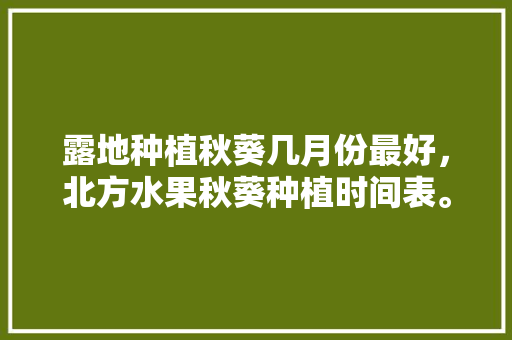 露地种植秋葵几月份最好，北方水果秋葵种植时间表。 露地种植秋葵几月份最好，北方水果秋葵种植时间表。 水果种植