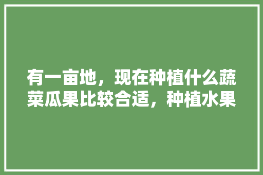 有一亩地，现在种植什么蔬菜瓜果比较合适，种植水果出售广告语。 有一亩地，现在种植什么蔬菜瓜果比较合适，种植水果出售广告语。 蔬菜种植