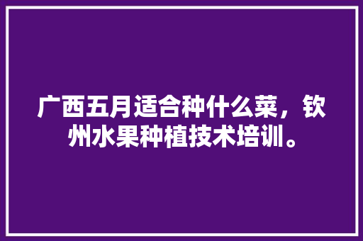 广西五月适合种什么菜，钦州水果种植技术培训。 广西五月适合种什么菜，钦州水果种植技术培训。 家禽养殖