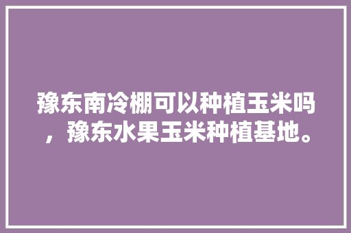 豫东南冷棚可以种植玉米吗，豫东水果玉米种植基地。 豫东南冷棚可以种植玉米吗，豫东水果玉米种植基地。 畜牧养殖