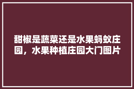 甜椒是蔬菜还是水果蚂蚁庄园，水果种植庄园大门图片。 甜椒是蔬菜还是水果蚂蚁庄园，水果种植庄园大门图片。 畜牧养殖