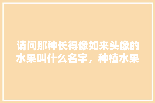 请问那种长得像如来头像的水果叫什么名字，种植水果头像卡通可爱图片。 蔬菜种植