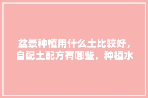 盆景种植用什么土比较好，自配土配方有哪些，种植水果专用土是什么土。 盆景种植用什么土比较好，自配土配方有哪些，种植水果专用土是什么土。 家禽养殖