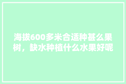 海拔600多米合适种甚么果树，缺水种植什么水果好呢。 海拔600多米合适种甚么果树，缺水种植什么水果好呢。 蔬菜种植